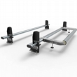 Fiat Doblo L1 L2 Aero Tech 2 bar roof rack load stops rear roller 2010 onwards model (AT101LS+A30)