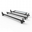 Ford Custom 2013 to 2023 Roof Rack Aluminium Stealth 3 bar load stops & roller (DM86LS+A30)