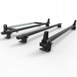 Ford Custom 2013 to 2023 Roof Rack Aluminium Stealth 3 bar load stops & roller (DM86LS+A30)