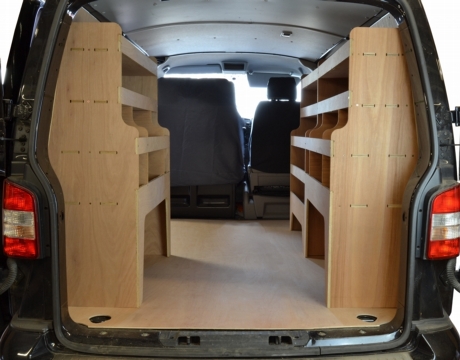 Volkswagen VW Transporter T5 & T6 Plywood Van Racking - Shelving Package - WRK33.35.35