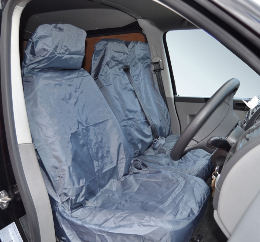 Single And Double Seat Cover Set Dark Grey A7
