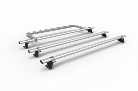 Ford Custom 2013 to 2023 Roof Rack Bars Aero-Tech 3 bar system with rear roller (AT86+A30)