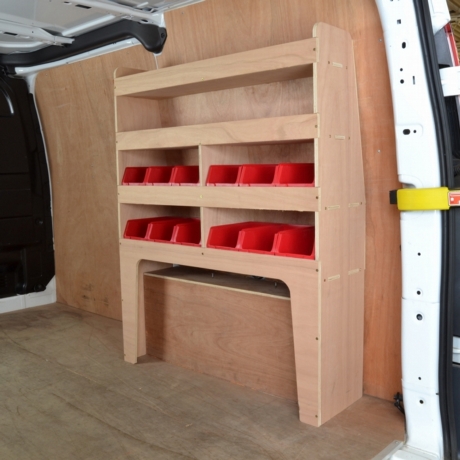 Ford Transit Custom 2013 to 2023 Plywood van racking / Shelving unit - WR54