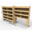 Ford Transit Custom 2013 to 2023 Plywood Offside van racking / Shelving unit - WRK53.59