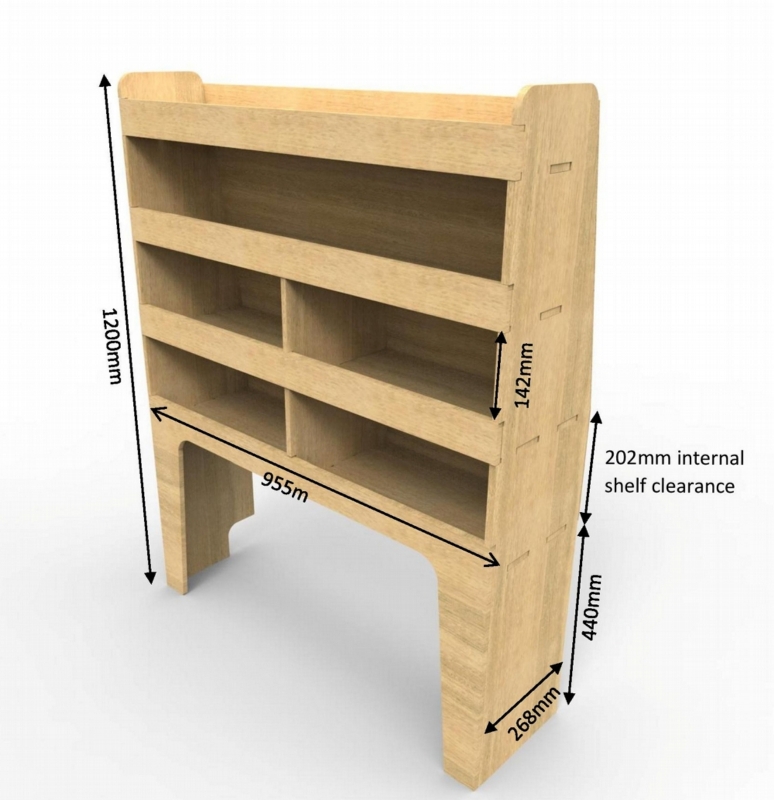 transit custom shelving