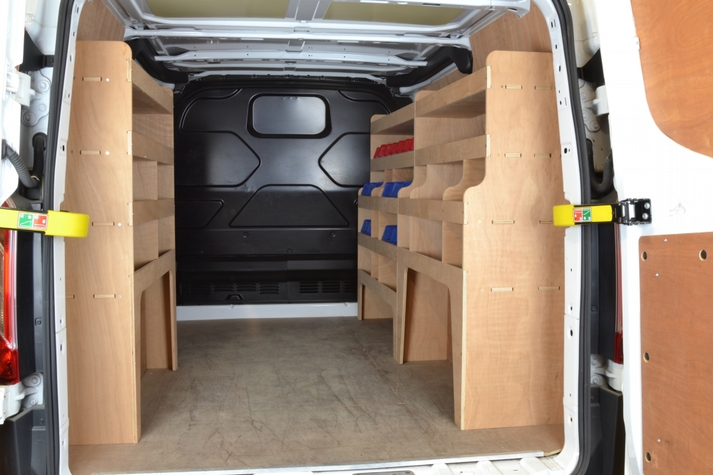 Ford Transit Custom Plywood Full Van, Custom Work Van Shelving
