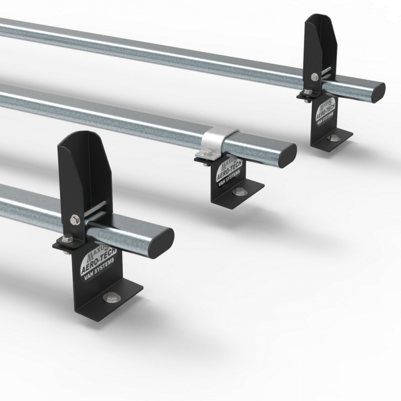 Volkswagen Caddy AeroTech 3 bar roof rack system with load stops