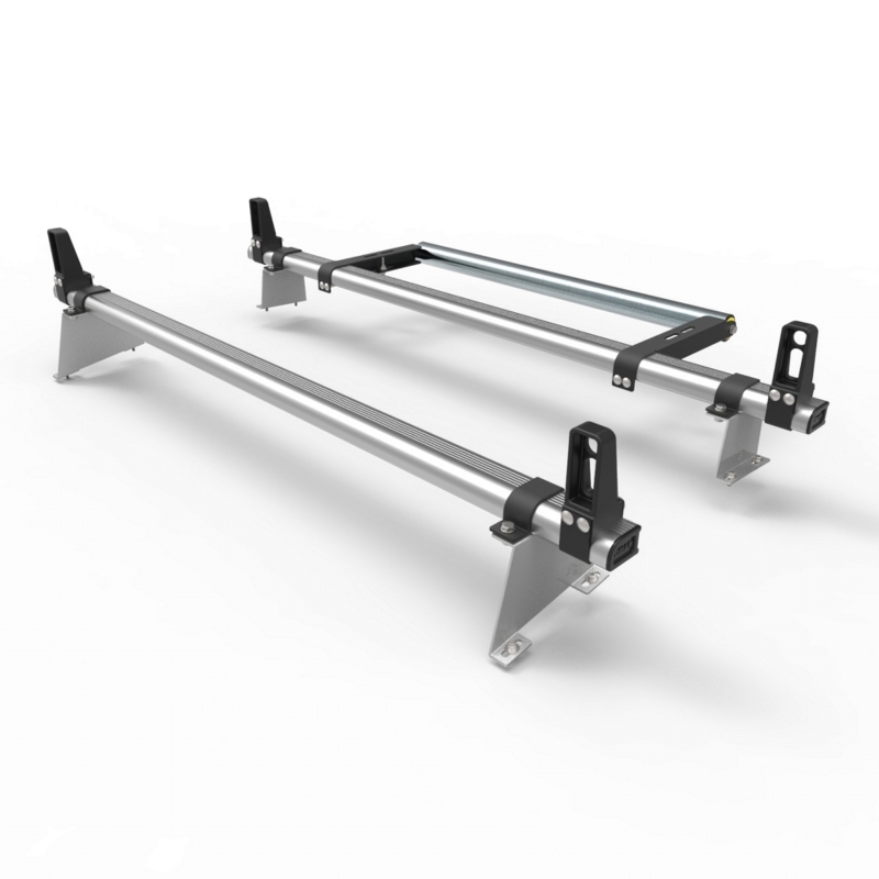 Peugeot Bipper Roof rack ALUMINIUM Stealth 2 bar with load stops and roller (DM61LS+A30), DM61LS