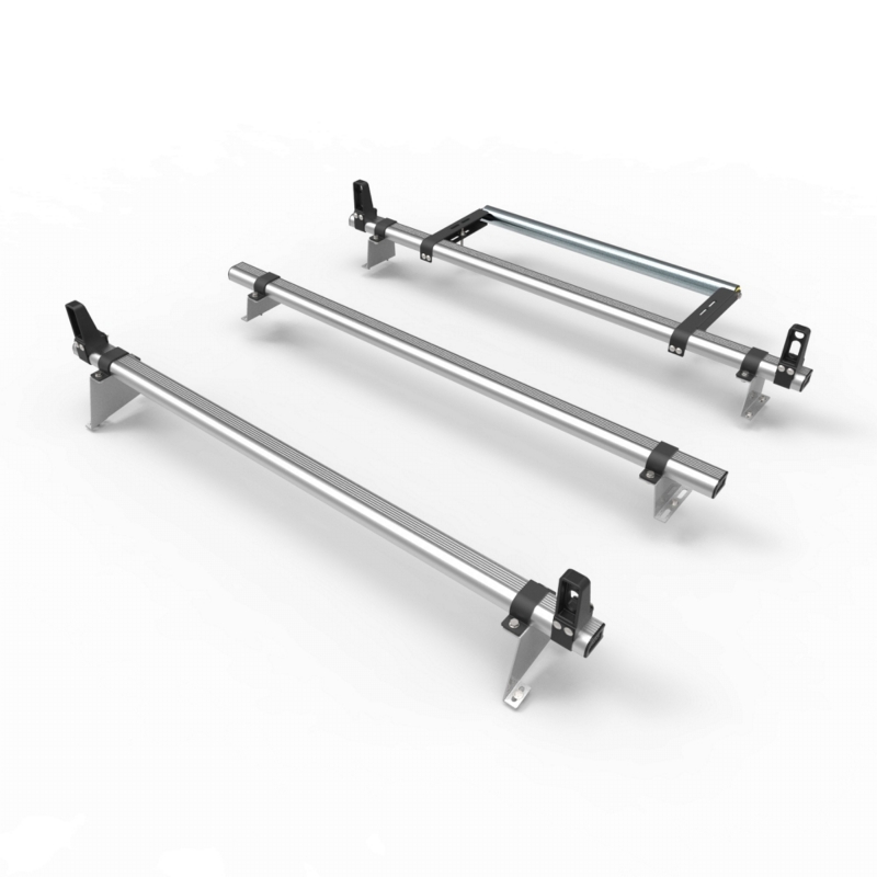 Peugeot Bipper Roof Rack ALUMINIUM Stealth 3 bar with load stops and roller (DM62LS+A30), DM62LS