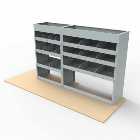 Volkswagen VW Transporter T5 & T6 Steel Van Racking - Shelving Package - SBK5.6