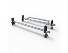 Peugeot Partner Aero-Tech 2 bar roof rack - load stops - rear roller 2008-2018 model vans (AT64LS+A30)