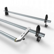 Peugeot Partner Aero-Tech 2 bar roof rack - load stops - rear roller 2008-2018 model vans (AT64LS+A30)