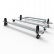 Peugeot Partner Aero-Tech 3 bar roof rack - load stops - rear roller 2008-2018 model vans only (AT65LS+A30)