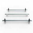 Fiat Fiorino Aero-Tech 3 bar roof rack + load stops (AT62LS)