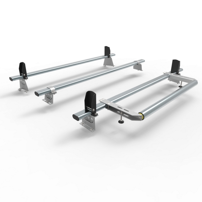 Peugeot Bipper AeroTech 3 bar roof rack + load stops + rear roller (AT62LS+A30), AT62LS+A30