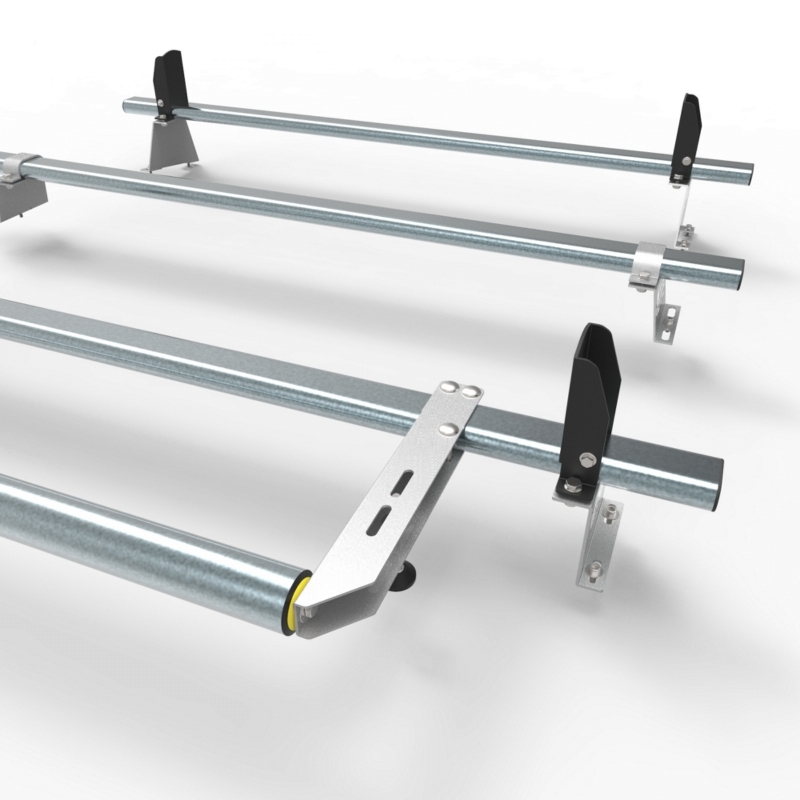 Peugeot Bipper AeroTech 3 bar roof rack + load stops + rear roller (AT62LS+A30), AT62LS+A30