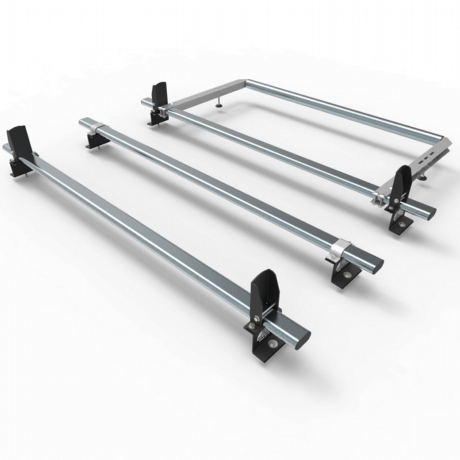 Ford Transit (not Custom) Aero-Tech 3 bar roof rack with rear roller and load stops (AT124LS+A30)