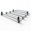 Volkswagen VW Transporter T5 & T6  4 bar roof rack + stops + roller 2004 onwards  (AT22LS+A30)