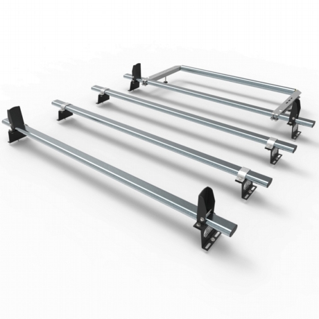 Volkswagen VW Transporter T5 & T6  4 bar roof rack + stops + roller 2004 onwards  (AT22LS+A30)