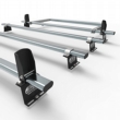 Volkswagen VW Transporter T5 & T6  4 bar roof rack + stops + roller 2004 onwards  (AT22LS+A30)