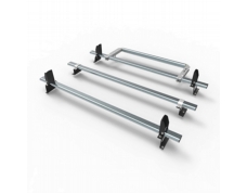 Fiat Doblo L1 Aero-Tech 3 bar roof rack - load stops - rear roller 2010 onwards model (AT502LS+A30)