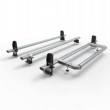 Fiat Doblo L1 Aero-Tech 3 bar roof rack - load stops - rear roller 2010 to 2022 model (AT502LS+A30)
