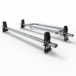 Fiat Doblo L1/L2 Aero-Tech 2 bar roof rack - load stops - rear roller 2010 onwards model (AT101LS+A30)