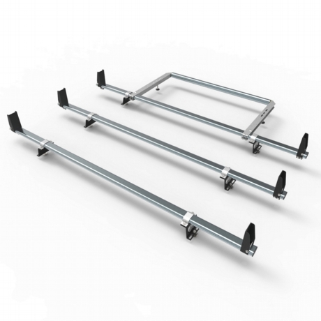 Volkswagen Crafter Aero-Tech 3 Bar Roof Rack System with Load Stops and Rear Roller 2006-2017 (AT41LS+A30)