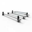 Nissan NV400 Aero-Tech 3 bar roof rack with load stops and roller 2010-present L2 L3 model - AT82LS+A30