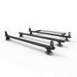 Aluminium Nissan NV400 Roof Rack Aero-Pro 3 bar load stops and roller 2010 On model (DM82LS+A30)