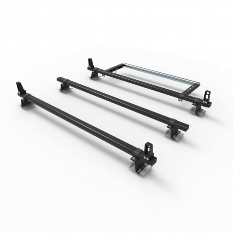 Aluminium Nissan NV400 Roof Rack Aero-Pro 3 bar load stops and roller 2010 On model (DM82LS+A30)