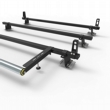 Aluminium Nissan NV400 Roof Rack Aero-Pro 3 bar load stops and roller 2010 On model (DM82LS+A30)