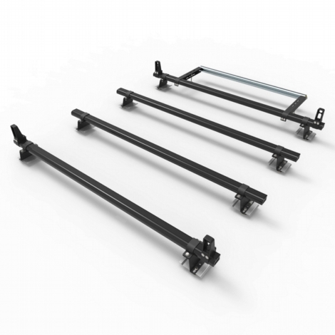 Aluminium Nissan NV400 Roof Rack LWB Aero-Pro 4 bar load stops and roller 2010 On model (DM83LS+A30)