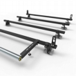 Aluminium Nissan NV400 Roof Rack LWB Aero-Pro 4 bar load stops and roller 2010 On model (DM83LS+A30)