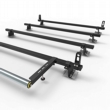 Aluminium Renault Master Roof Rack LWB Aero-Pro 4 bar load stops and roller 2010 On model (DM83LS+A30)