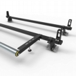 Aluminium Vauxhall Movano Roof Rack Aero-Pro 2 bar & load stops & roller 2010 On model (DM81LS+A30)