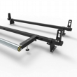 Fiat Doblo Roof Rack Stealth ALUMINIUM 2 bar with load stops and roller 2010 On model (DM501LS+A30)