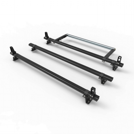 Ford Custom 2013 to 2023 Roof Rack Aluminium Stealth 3 bar load stops & roller (DM86LS+A30)