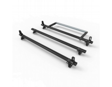 Ford Custom 2013 to 2023 Roof Rack Aluminium Stealth 3 bar load stops & roller (DM86LS+A30)