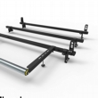 Peugeot Expert Roof Rack Bars 2016 onwards Stealth 3 bar Load Stops and Rear Roller (DM128LS+A30)