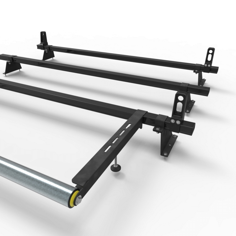 Vauxhall Vivaro Roof Rack ALUMINIUM Stealth 3 bar load stops & roller