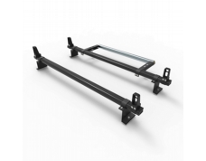 Volkswagen Caddy Roof Rack bars ALUMINIUM Stealth 2 bar load stops & roller 2010 Onward (DM75LS+A30)