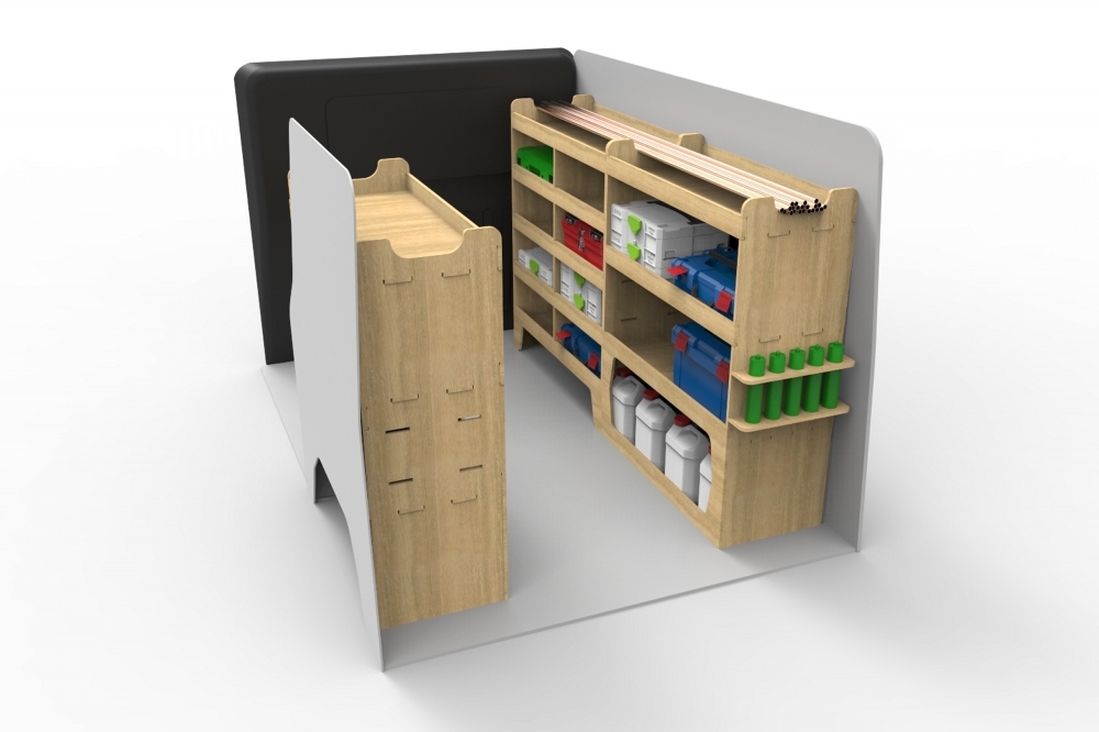 Renault Trafic "BOTH SIDES LARGE" Van Shelving Racking WRK.13.13.67