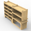 Vauxhall Vivaro Plywood Van Racking DRIVERS SIDE - Shelving Units (2001-2019 model vans)  - WRK13.67