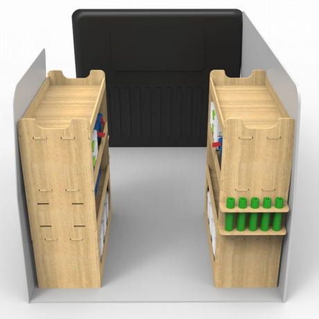 Vauxhall Vivaro Plywood Van Racking  BOTH SIDES - Shelving Units (2001-2019 model vans)  - WRK13.13