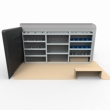 Citroen Relay LWB Steel Van Racking - 1.5m High Extra Tall Shelving Package - HSK5.6.13