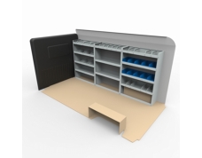 Mercedes Sprinter LWB Steel Van Racking - 1.5m High Extra Tall Shelving Package - HSK5.6.13