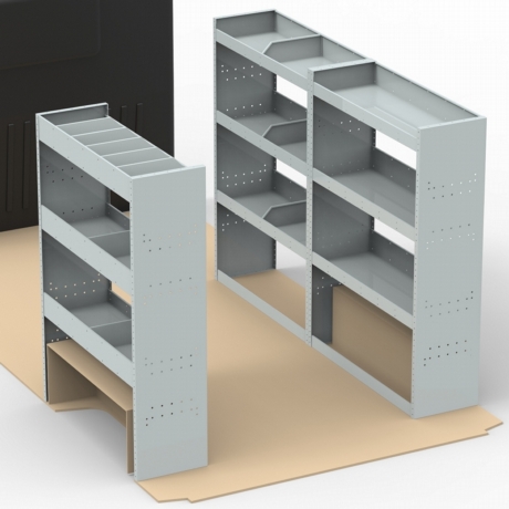 Renault Master MWB Steel Van Racking 1.5m Tall Shelving Package - HSK13.13.13
