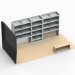 Citroen Relay LWB Steel Van Racking 1.5m Tall Shelving Package - HSK1.5.5