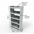 Citroen Relay LWB Steel Van Racking 1.5m Tall Shelving Package - HSK1.5.5